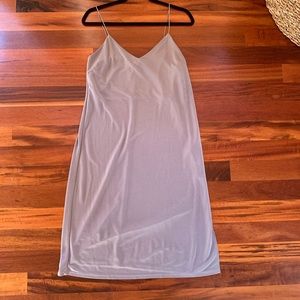 TOPSHOP Grey Slip Dress